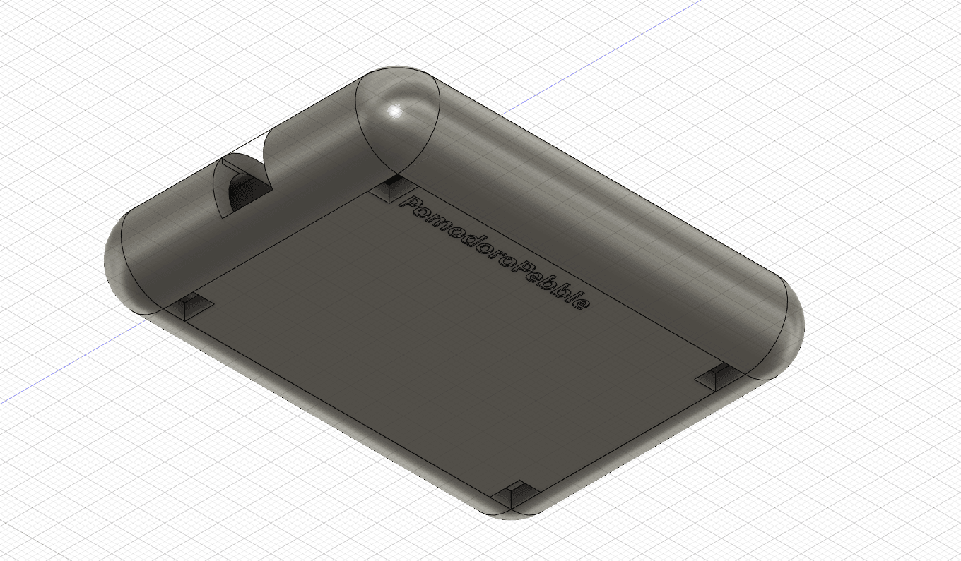 PomodoroPebble CAD mechanical exploded assembly and magnetic snap-fit enclosure